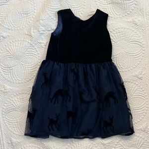 Beautiful Navy Blue Little Girls Dress 5T
